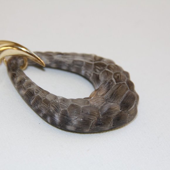 Alexis Bittar Gold Claw Croc-Lucite Drop Necklace - Picture 11 of 13